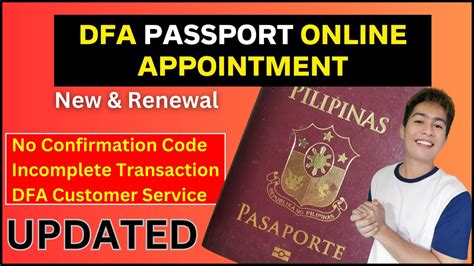 dfa passport renewal appointment.